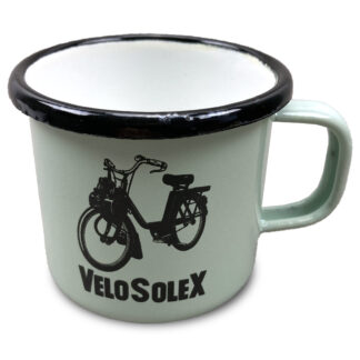 Tasse VeloSoleX Silhouette sur fond vert